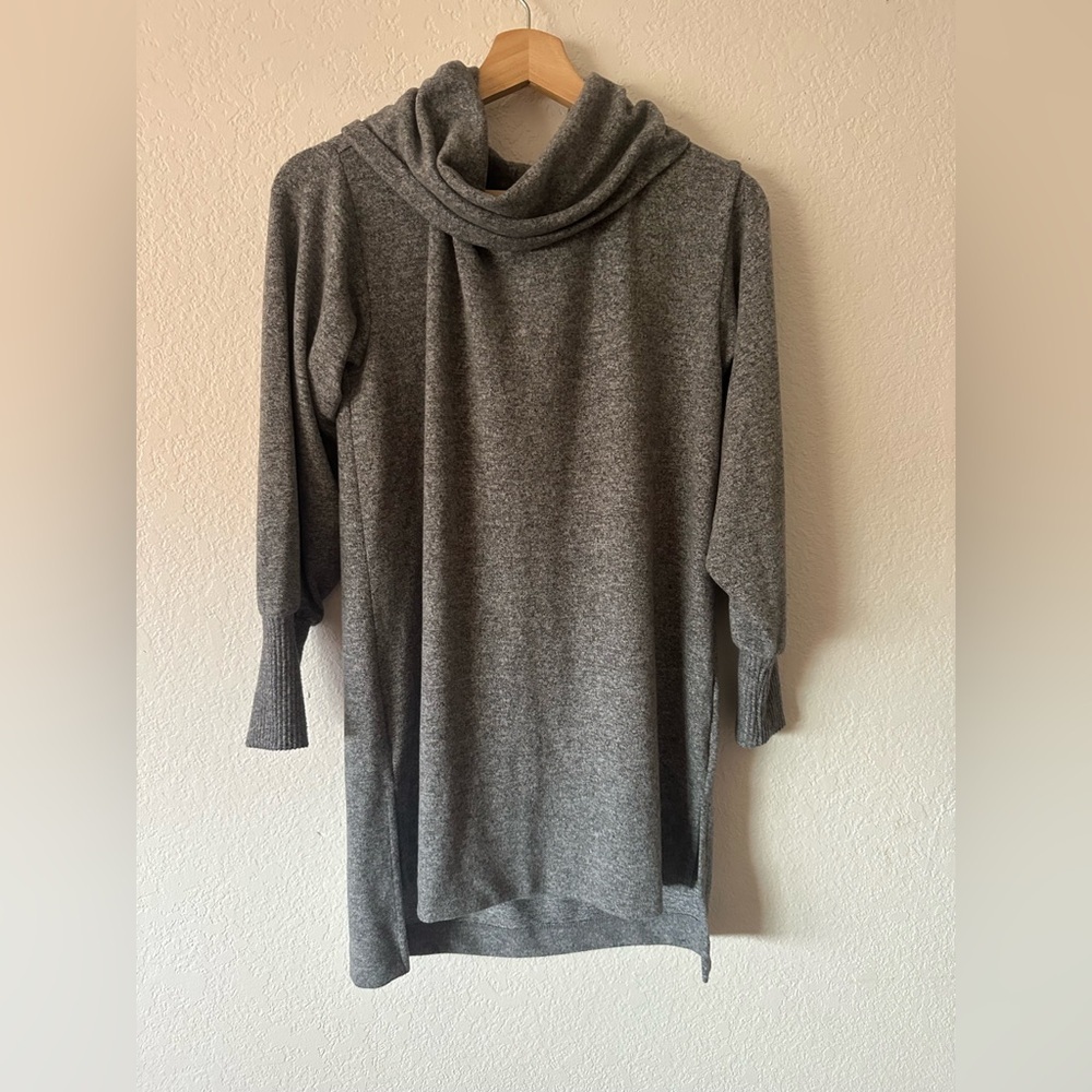 Maeve Anthropologie Risa Hacci Cowl Neck Sweater in dark grey- XS